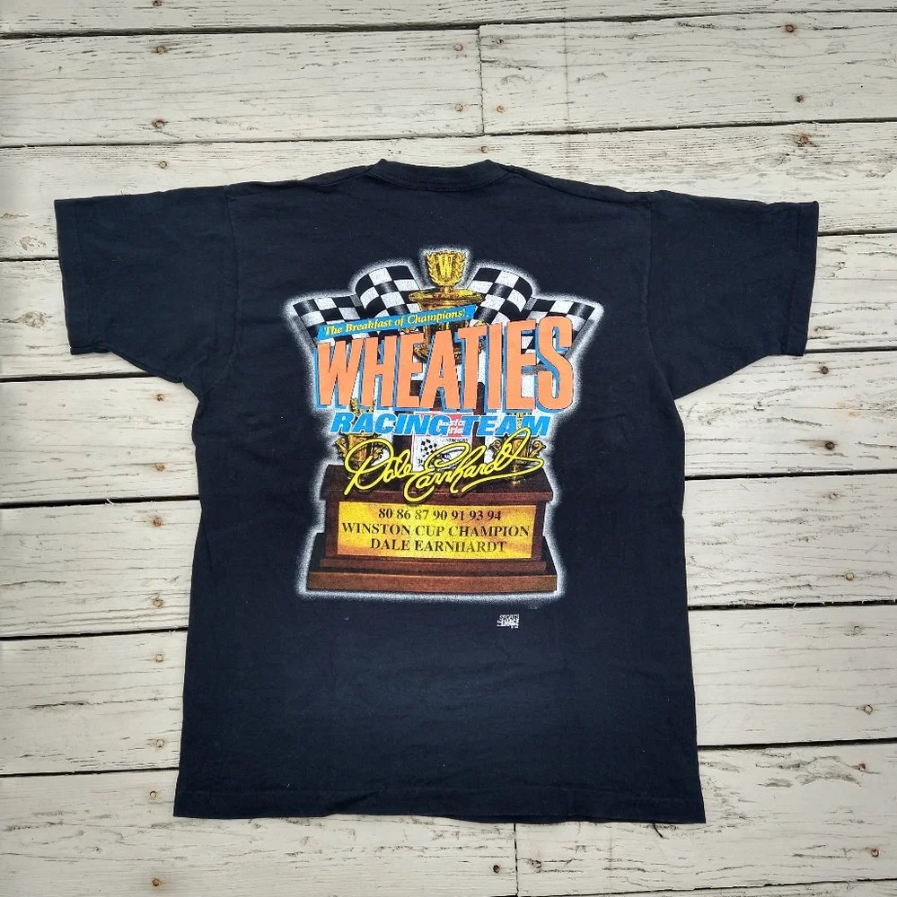 Vintage 90s Dale Earnhardt Wheaties Racing Team Winston Cup Champion T-shirt - Picture 5 of 8